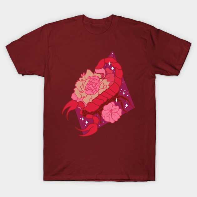 Scorpio Scorpion (Red) T-Shirt by VenusAndMoon